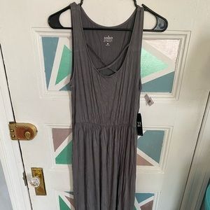 NY&Co NWT Grey cotton maxi dress.
